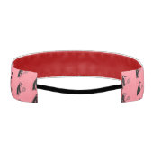 ピンクペンギンテニスプレーヤーパターン アスレチックヘッドバンド (裏面)