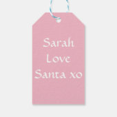 ピンクペンギンパーソナライズされた ギフトタグ (裏面)