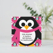 ピンクペンギンパーティの招待状 招待状 (スタンド正面)