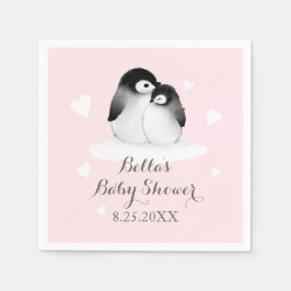 ピンクペンギン紙ナプキンス スタンダードカクテルナプキン