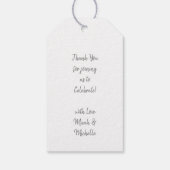 ピンクペンギン赤ちゃんシャワー ギフトタグ (裏面)