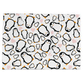 ピンクペンギン赤ちゃんシャワー ラージペーパーバッグ (裏面)