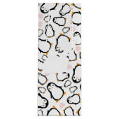 ピンクペンギン赤ちゃんシャワー ワインギフトバッグ (正面)