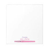 ピンクペン |からのメモ |先生メモ帳 ノートパッド (正面)