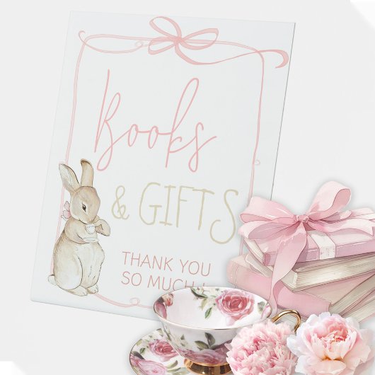 ピンクペーターザラビットベアトリックスベビー書籍とギフト 台座サイン