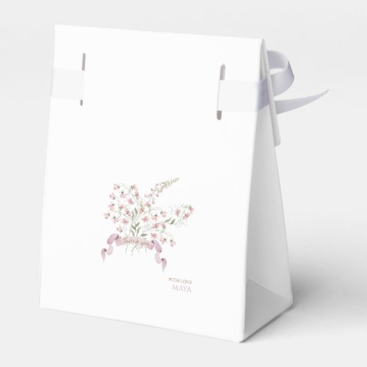 ピンクペーターザラビットモノグラムベビースシャワーフローラ フェイバーボックス (裏面サイド)