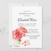 ピンクペ絵を描オニーバチェロレッテ 招待状 (正面)