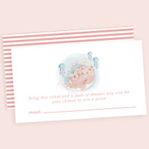 ピンクホエールクラゲ赤ちゃんシャワーおむつラッフル