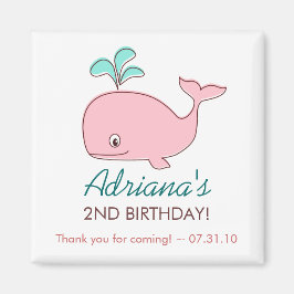 ピンクホエールマグネットパーティー マグネット