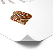 ピンクホタテガイ海シェルプリントno.19ビーチデコール ポスター (角)