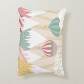 ピンクホットエアバルーンとマウンテンシーン アクセントクッション (裏面(縦))