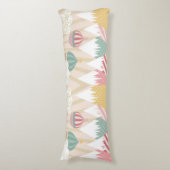 ピンクホットエアバルーンとマウンテンシーン ボディピロー (正面縦)