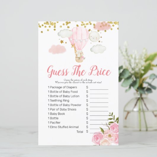 ピンクホットエアバルーンは価格ゲームを推測 (スタンド正面)