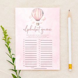 ピンクホットエアバルーンアルファベビーシャワーゲーム