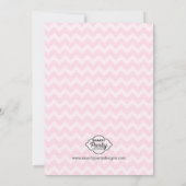 ピンクホットエアバルーンガールズベビーシャワー招待状 招待状 (裏面)