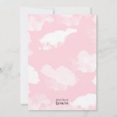 ピンクホットエアバルーンガールバースデーパーティー 招待状 (裏面)