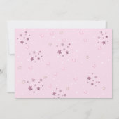 ピンクホットエアバルーンテディベア赤ちゃんシャワー サンキューカード (裏面)