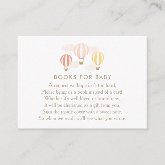 ピンクホットエアバルーンベビーエンクロージャカー用ブック エンクロージャーカード (正面)