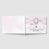 ピンクホットエアバルーンベビーシャワーゲストブック ゲストブック (全面)