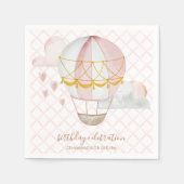 ピンクホットエアバルーン優先バッグ スタンダードカクテルナプキン (正面)