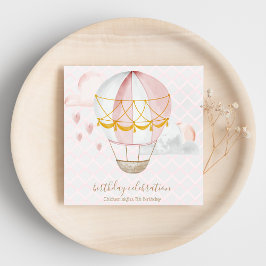 ピンクホットエアバルーン優先バッグ スタンダードカクテルナプキン