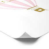 ピンクホットエアバルーン子供部屋&キッズルームポスター ポスター (角)