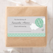 ピンクホットエアバルーン蔵書票ラベルシール ラベル (インサイチュ)