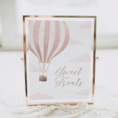 ピンクホットエアバルーン誕生日スイートトリートサイン ポスター