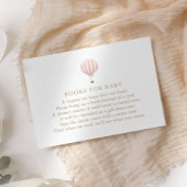 ピンクホットエアバルーン赤ちゃんシャワーベビー エンクロージャーカード