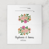 ピンクホットピンクピーチフラワーズエスコートカード座席表 プレイスカード (外部開封)