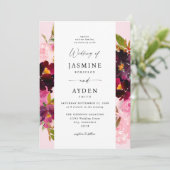 ピンクホット&赤面ピンク&パープル結婚ズV3 – ピンク 招待状 (スタンド正面)