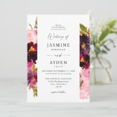 ピンクホット&赤面ピンク&パープル結婚ズV3 招待状 (スタンド正面)