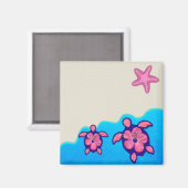 ピンクホヌウミガメ マグネット (正面/裏面)