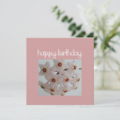 ピンクホヤフラワー誕生日 カード (スタンド正面)