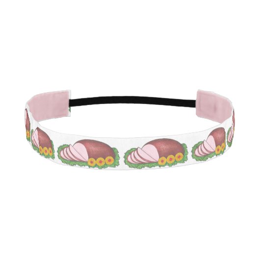 ピンクホリデーハムクリスマスイースターディナーグルメ アスレチックヘッドバンド (正面)