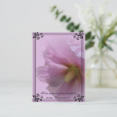 ピンクホリホック ポストカード (スタンド正面)