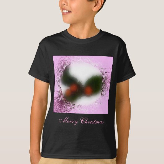 ピンクホリ霜の降りたー Tシャツ (正面)