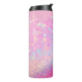 ピンクホログラフィックグリッターサーマルタンブラー12oz タンブラー (回転左)