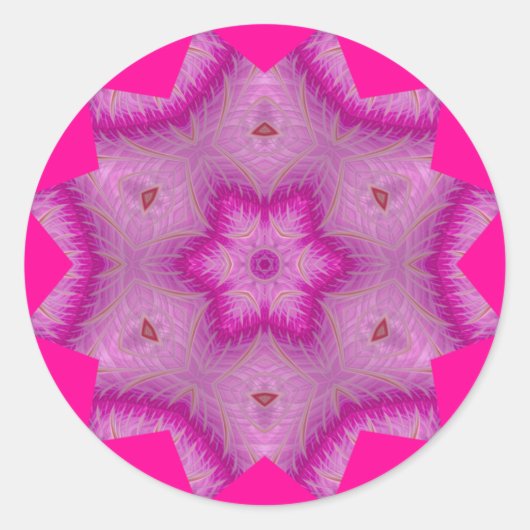 ピンクホワイトとブラウンtouch~ ラウンドシール (正面)