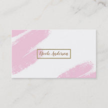 ピンクホワイトと金ゴールドモダンミニマルピンクブラシ