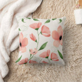 ピンクホワイトウォーター色フローラ角枕 クッション (ブランケット)