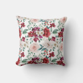 ピンクホワイトウォーター色牡丹デイジー クッション (正面)