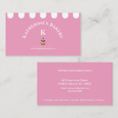 ピンクホワイトエレガントベーカリー名刺 名刺 (正面/裏面)