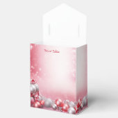 ピンクホワイトクリスマスボールホリデーギフトボックス フェイバーボックス (オープン)