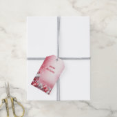 ピンクホワイトクリスマスボールホリデーギフトラベル ギフトタグ (より糸付き)