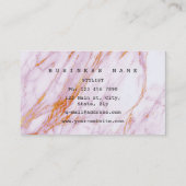 ピンクホワイトグランギー金ゴールド大理石Vip名刺 名刺 (裏面)