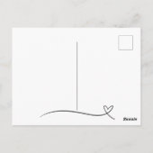 ピンクホワイトグリーンエレガントバレンタインポストカード ポストカード (裏面)