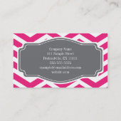 ピンクホワイトグレーシェブロンパーソナル 名刺 (裏面)