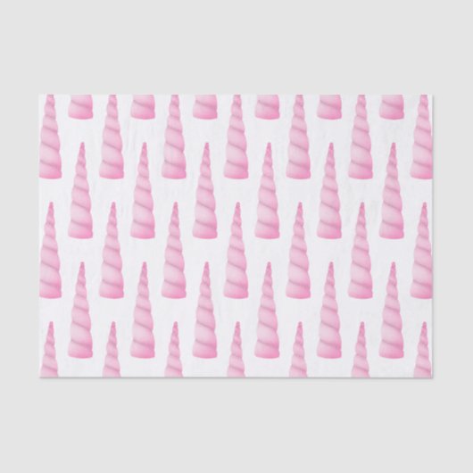 ピンクホワイトグレームユニコーン誕生日 薄葉紙 (正面)