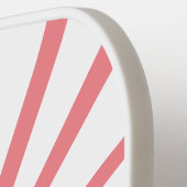 ピンクホワイトサンモノグラムのピックボールパドル ピックルボールラケット (左詳細)